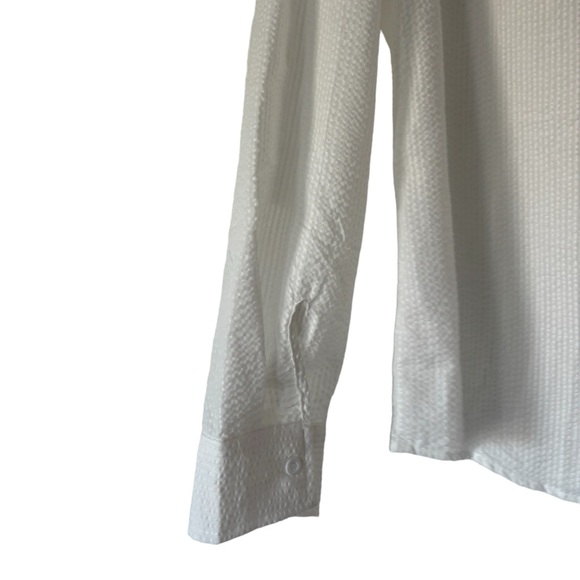 Karlywindow Men’s White Casual Henley Shirt Lightweight Gauze Top - Picture 5 of 10